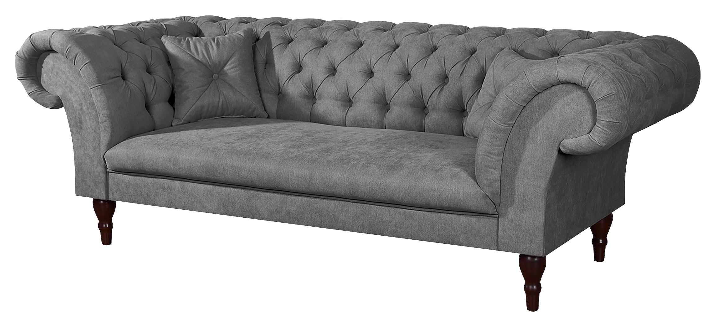 3-Sitzer-Sofa Preston Grau B: 232 cm - Braun/Grau, Design, Textil (232/79/97cm) - Livetastic