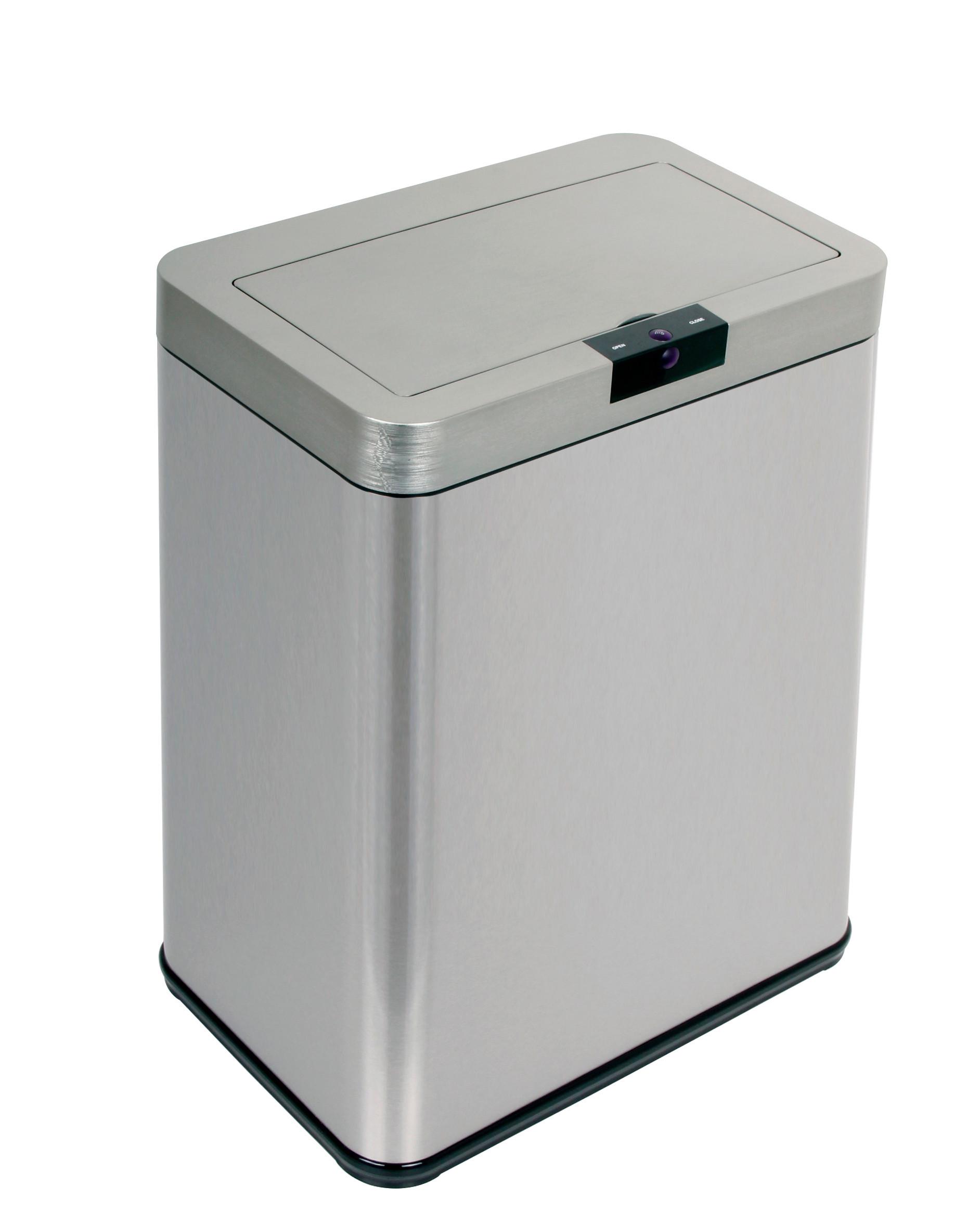 ODPADKOVÝ KÔŠ ECHTWERK "SQUARE" - čierna/strieborná, Trend, kov/plast (40.3/25.3/57.4cm) - Echtwerk