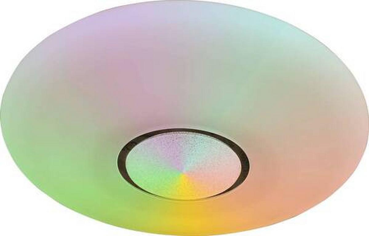 LED-Deckenleuchte Ø 48,5 cm, Timerfunktion und Farbwechsler - Klar/Opal, Design, Glas/Kunststoff (48,5/7,2cm) - Globo
