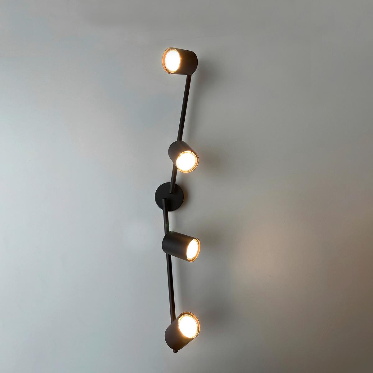 LED-Deckenleuchte Vano L: 79 cm, drehbar, 4-Flammig - Schwarz, Design, Metall (79/8/13cm) - Fischer & Honsel