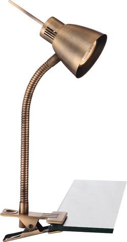 LED-Klemmleuchte 2477l - Messingfarben, Design, Metall (24/24/37,5cm) - Globo