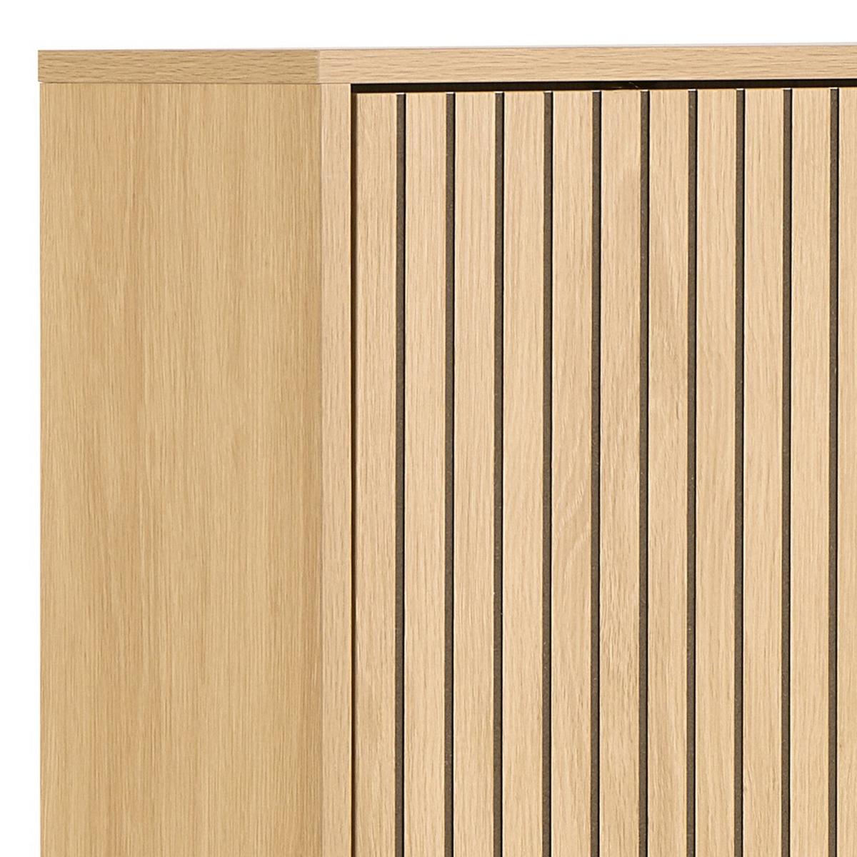 SKRINKA NA TOPÁNKY ALBANY - čierna/prírodná farba, Design, kov/drevo (98,7/140,4/35cm)