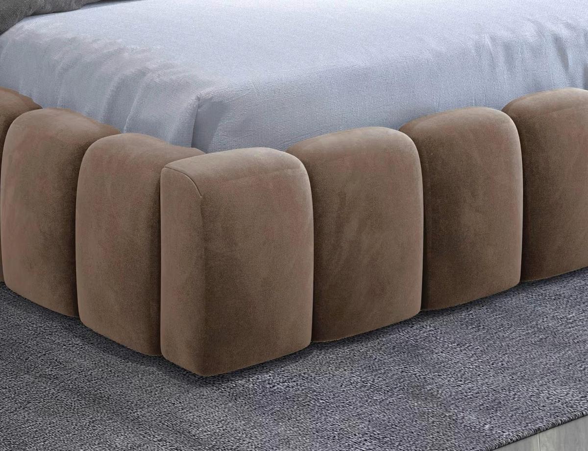 Polsterbett Lamica Braun Lf: 160x200 Cm - Schwarz/Braun, MODERN, Holz (160/200cm) - MID.YOU