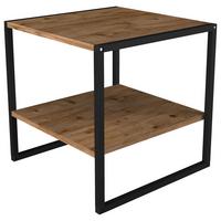 Couchtisch Insasi Honigeiche Dekor Schwarz - Honigeiche/Schwarz, Design, Holzwerkstoff/Metall (50/50/50cm) - MID.YOU