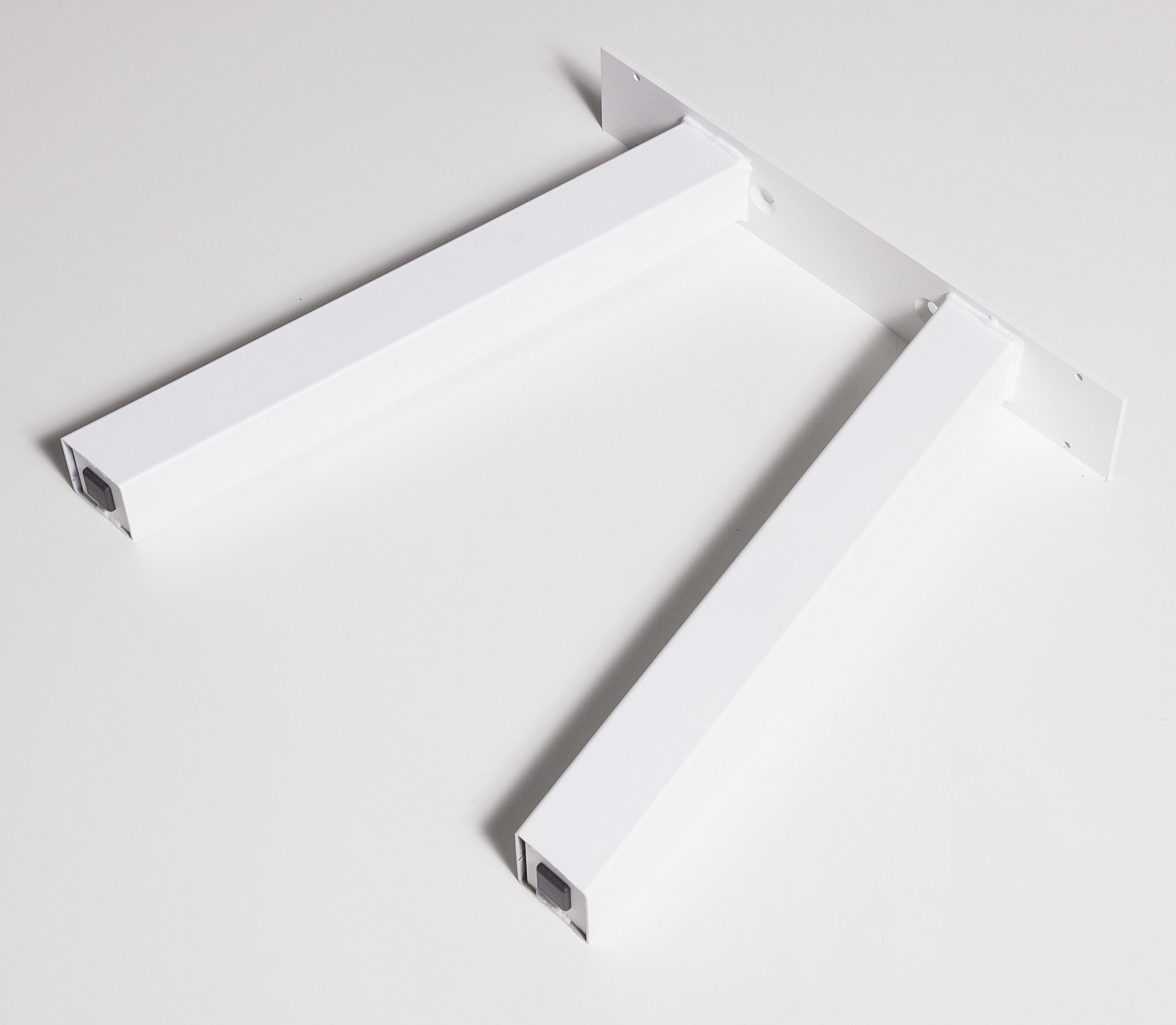 Bankgestell Stahl Weiß BxH: 40x42 cm, A-Form - Weiß, Basics, Metall (40/42cm)