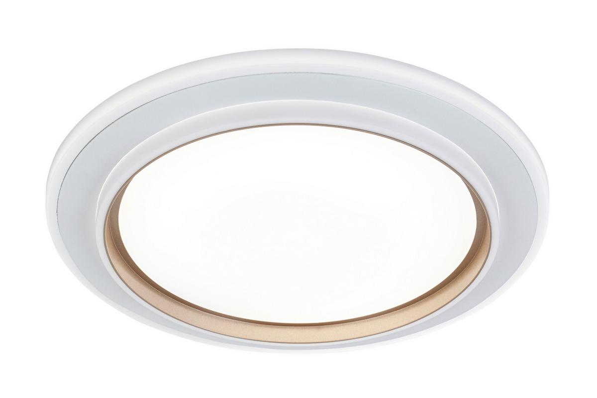 LED-Deckenleuchte Clara - Champagner/Weiß, Basics, Kunststoff/Metall (46/5,5cm) - Luca Bessoni