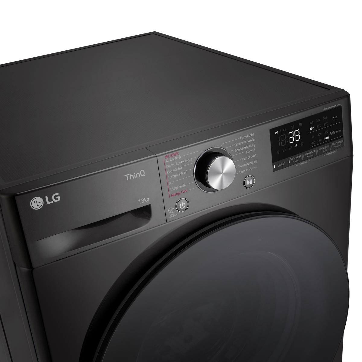 Waschmaschine F4wr703yb - Schwarz, Basics, Glas/Kunststoff (60/85/61,5cm) - LG