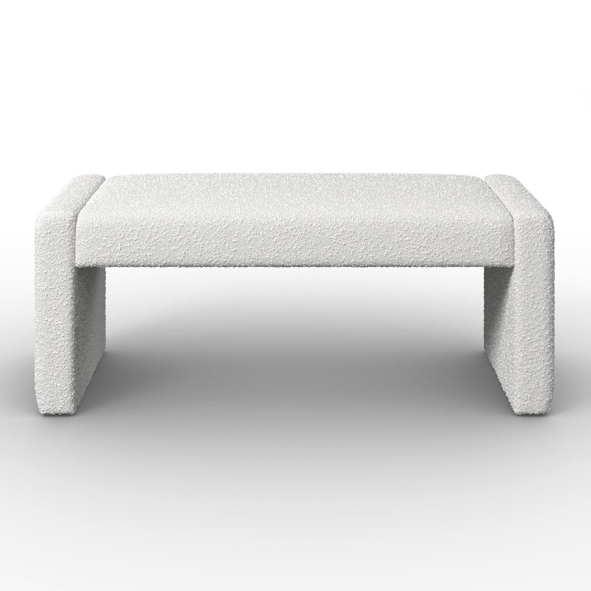 SEDACÍ LAVICE ANDREA - bílá, Moderní, dřevo/textil (123/50/45cm) - Bessagi Home