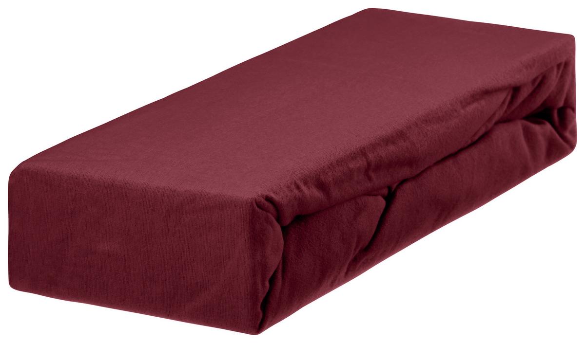 Spannleintuch Alaska - Rot, KONVENTIONELL, Textil (180/200cm) - Ondega