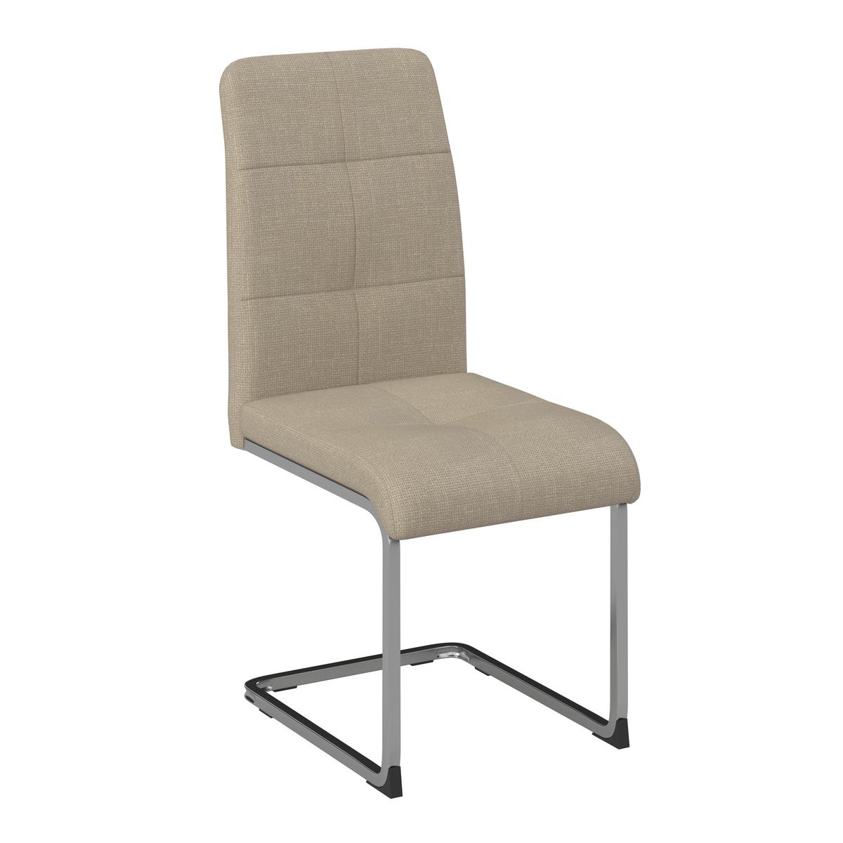 HOUPACÍ ŽIDLE LUCIE - krémová/barvy niklu, Moderní, kov/textil (43/99/60cm) - Bessagi Home