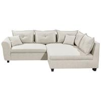 Ecksofa Liz Beige S: 252x175 cm - Beige/Schwarz, MODERN, Textil (252/175cm) - Livetastic