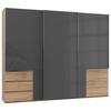 Schwebetürenschrank B: 300 Cm Level Grau/eichefarben Dekor - Eichefarben/Grau, MODERN, Holzwerkstoff (300/236/65cm) - MID.YOU