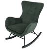Schaukelstuhl mit Armlehnen Granny Stoffbezug Grün - Schwarz/Grün, MODERN, Holz/Textil (67/92/85cm)