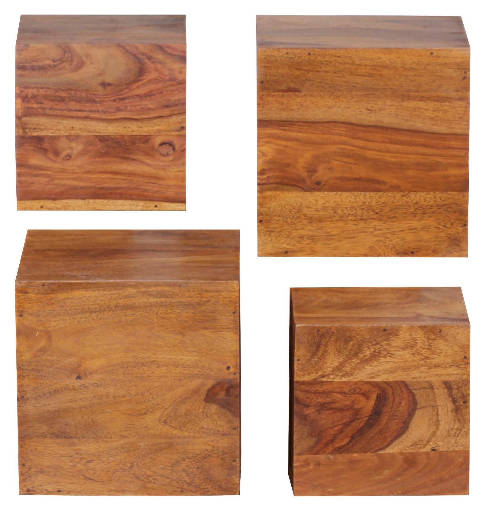 Hängeregal Mumbai B: 20-25 Cm Sheesham Massiv 4er-Set - Sheeshamfarben, MODERN, Holz (POLICA/25cm) - MID.YOU