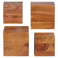 Hängeregal Mumbai B: 20-25 Cm Sheesham Massiv 4er-Set - Sheeshamfarben, MODERN, Holz (POLICA/25cm) - MID.YOU