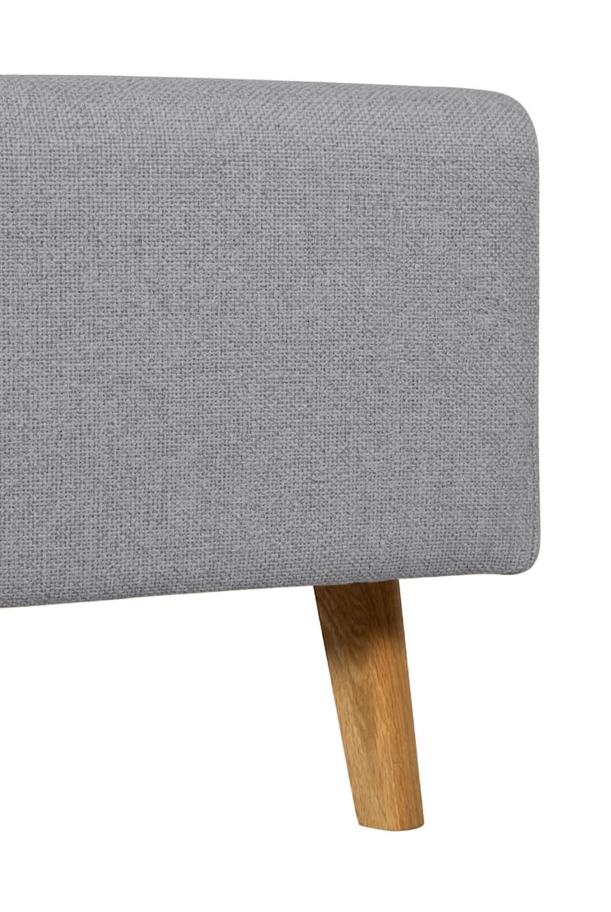 Polsterbett Rossva Lf: 200x200 Grau - Eichefarben/Grau, MODERN, Holz/Textil (200/200cm) - MID.YOU