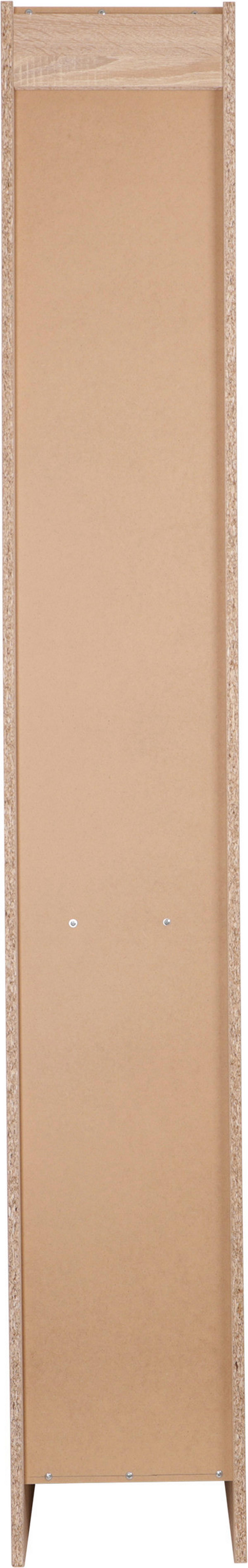 Apothekerschrank Merle Weiß, Eiche Dekor B:30cm - Eichefarben/Weiß, Basics, Holzwerkstoff (30/200/60cm) - Respekta