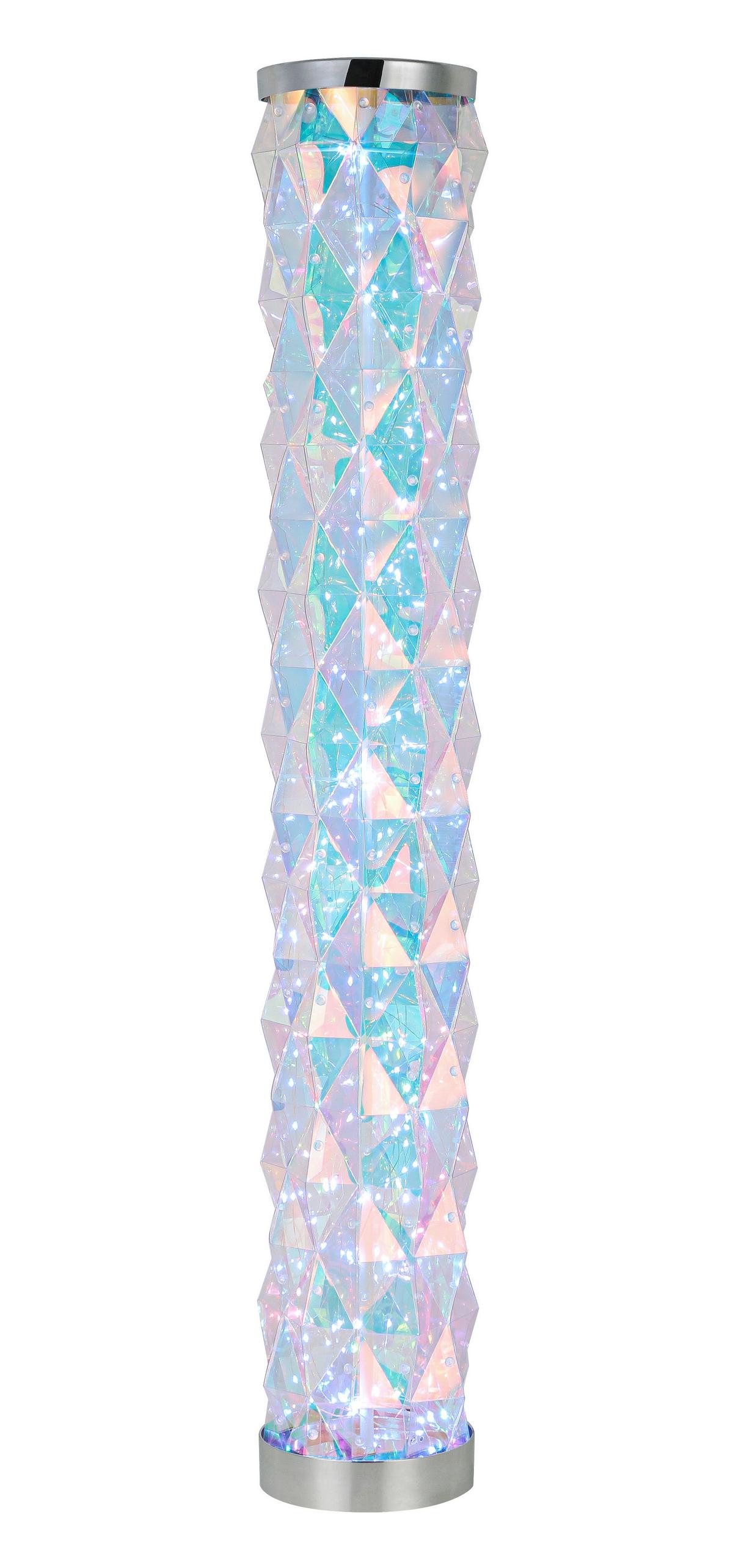 Stehleuchte Chioma - Chromfarben/Transparent, Basics, Kunststoff (17/97,5cm) - Luca Bessoni