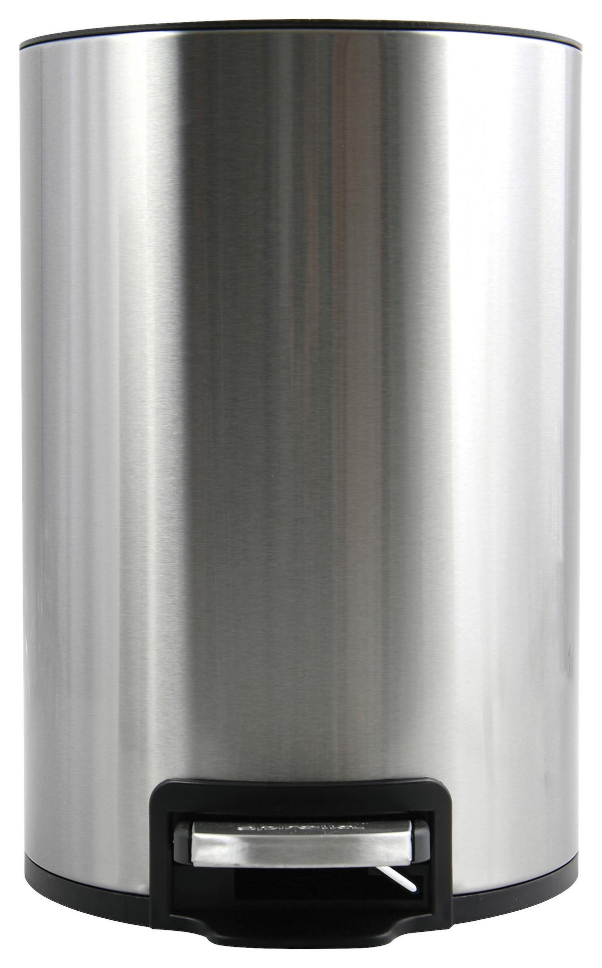 TRETEIMER RIKU - Chromfarben/Schwarz, KONVENTIONELL, Kunststoff/Metall (20/25/30cm) - Spirella