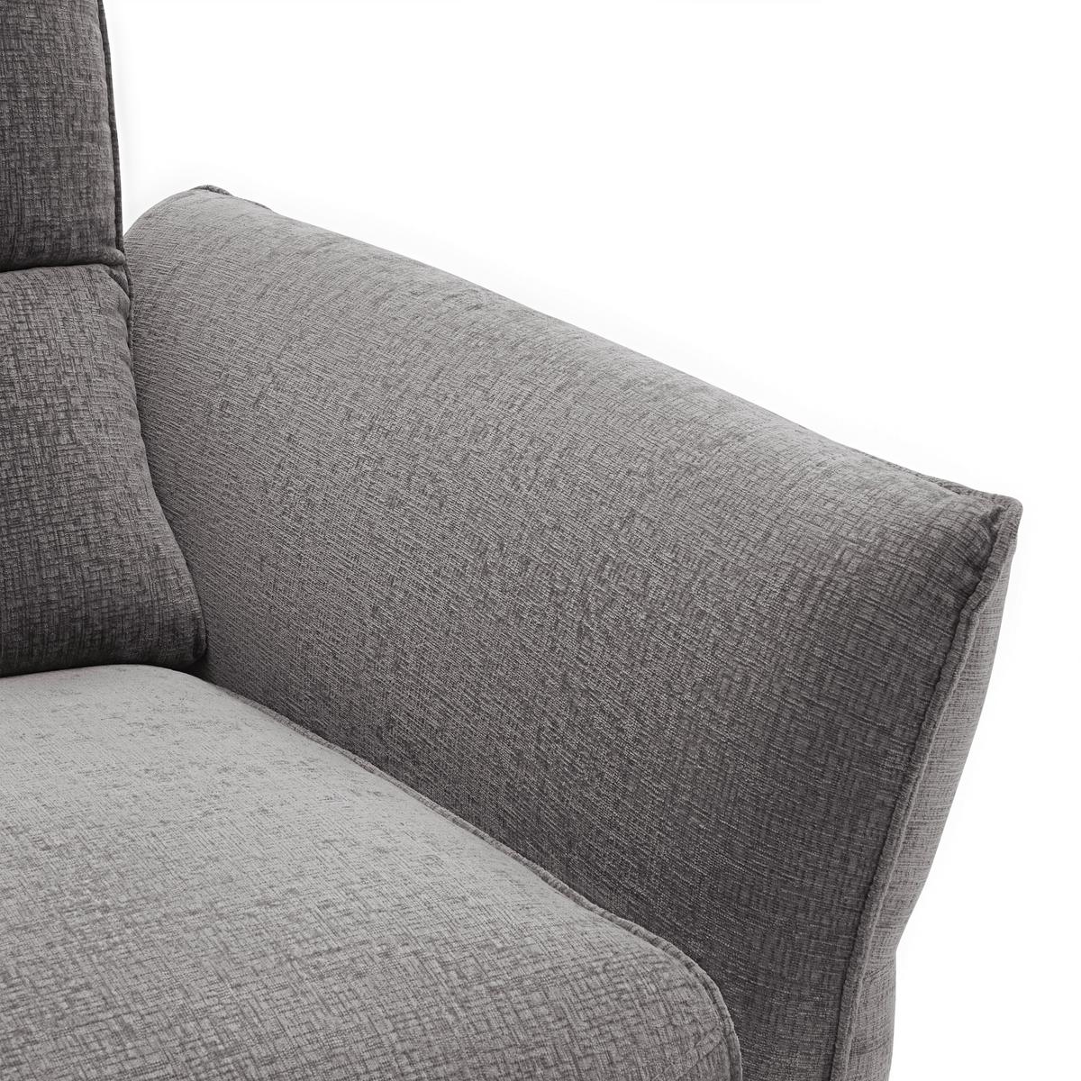 Relaxační křeslo CAPE TOWN, tm.šedá, elektr.relax.funkce - černá/tmavě šedá, Moderní, kov/dřevo (95/99/92cm) - Mömax