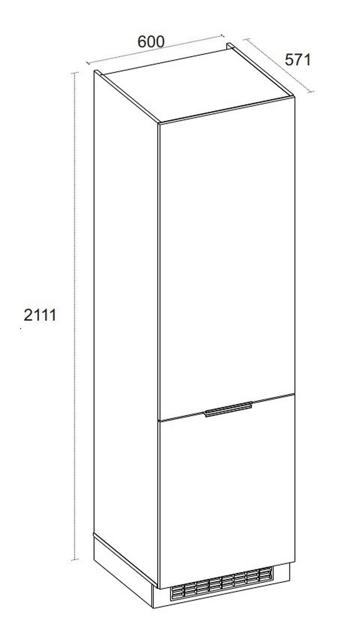 Skříňka na spotřebiče TURIN - černá, Moderní, kov/kompozitní dřevo (60/210/57cm)