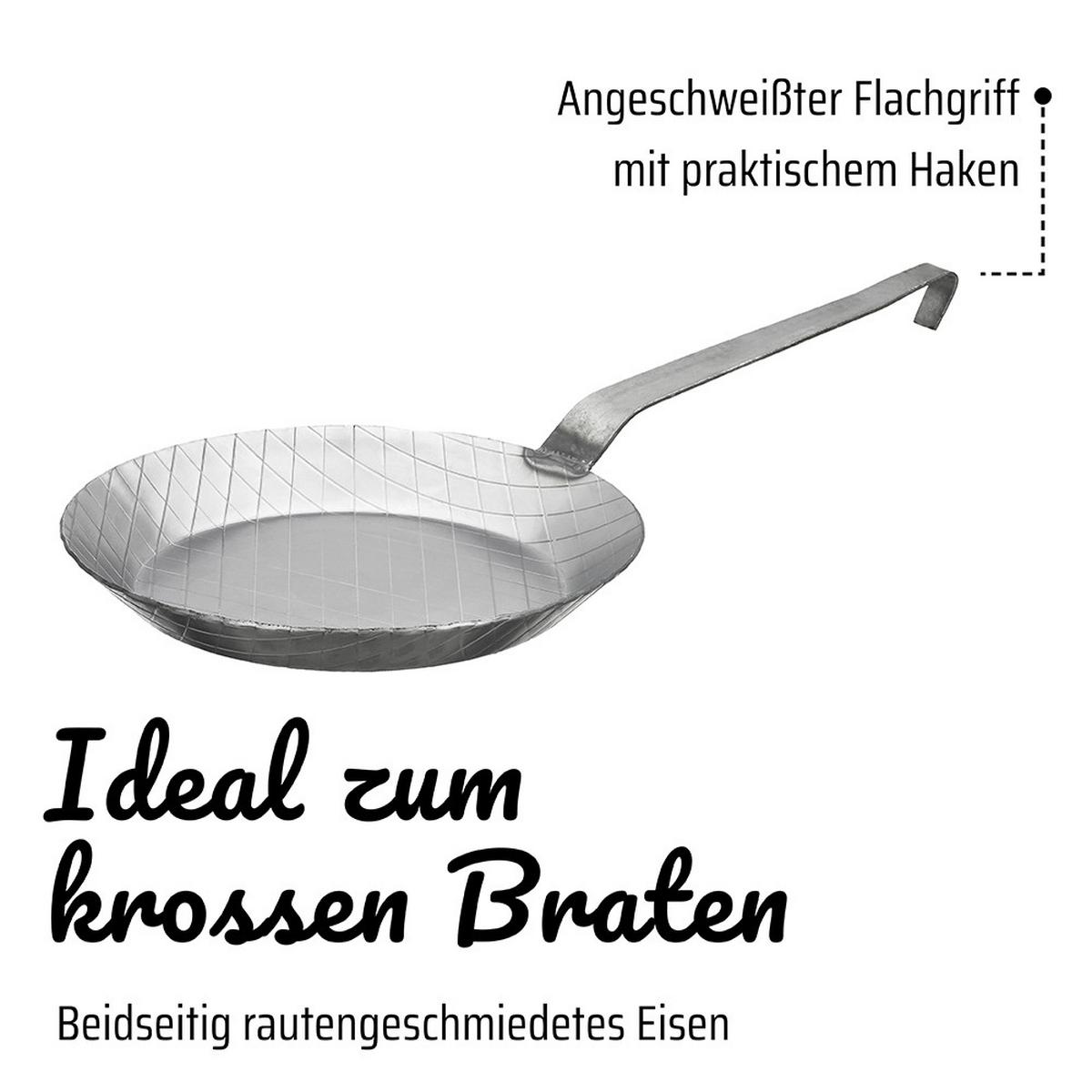 Pfannenset 2 -Teilig. Eisen - Silberfarben, Basics, Metall (20+28cm) - GSW