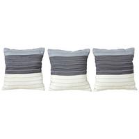 Zierkissen Columbia 3-tlg. 40x40 Cm Baumwolle Grau/weiß - Weiß/Grau, KONVENTIONELL, Textil (40/40cm)