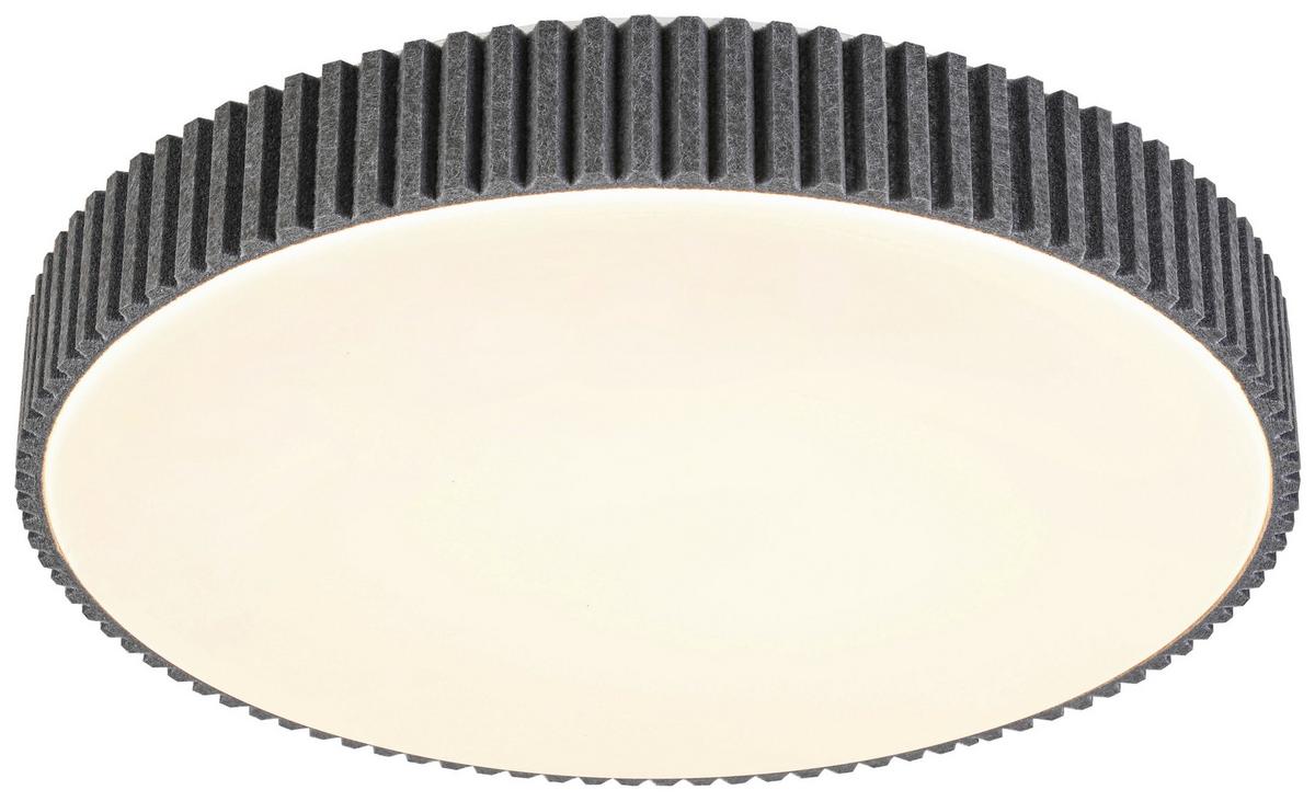 STROPNÍ LED SVÍTIDLO FILZI - šedá/bílá, Moderní, kov/textil (40/8,5cm) - Mömax