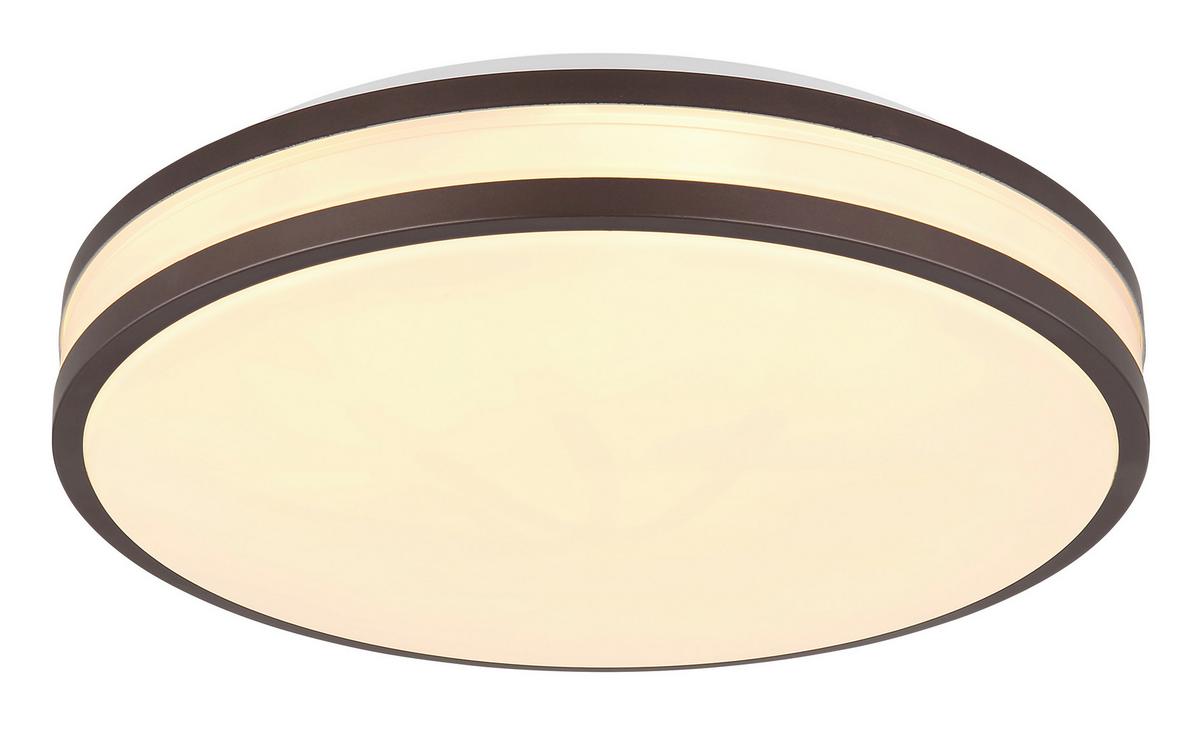 Led-deckenleuchte 41266-18 - Weiß/Cappuccino, KONVENTIONELL, Kunststoff/Metall (34/7cm) - Globo