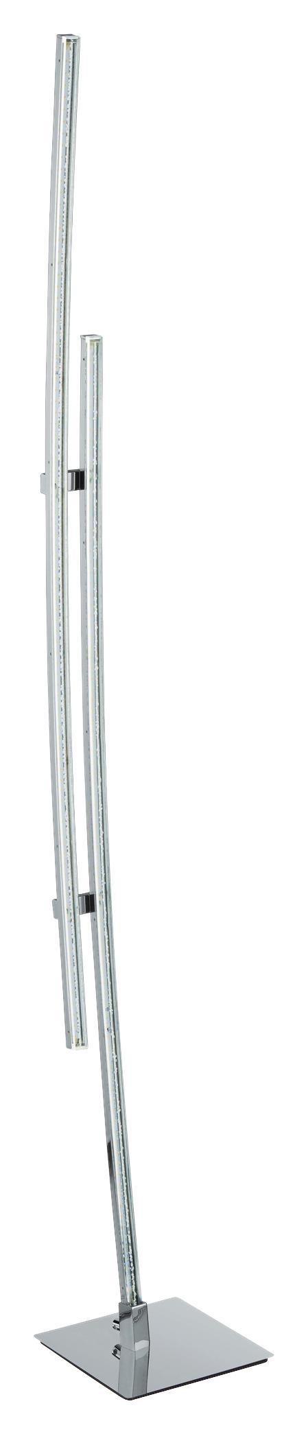 LED-Stehleuchte Pertini - Chromfarben/Transparent, MODERN, Kunststoff/Metall (18/18/132cm)