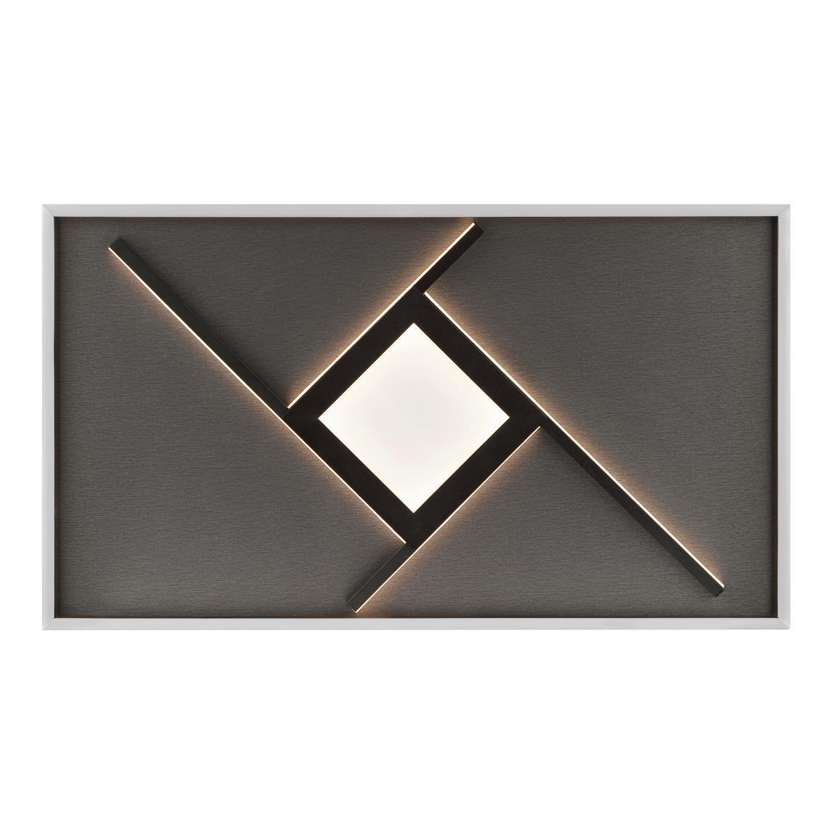 Led-deckenleuchte Hardy Schwarz B: 71 Cm - Schwarz, Design, Kunststoff/Textil (4,7/71/41cm) - Brilliant