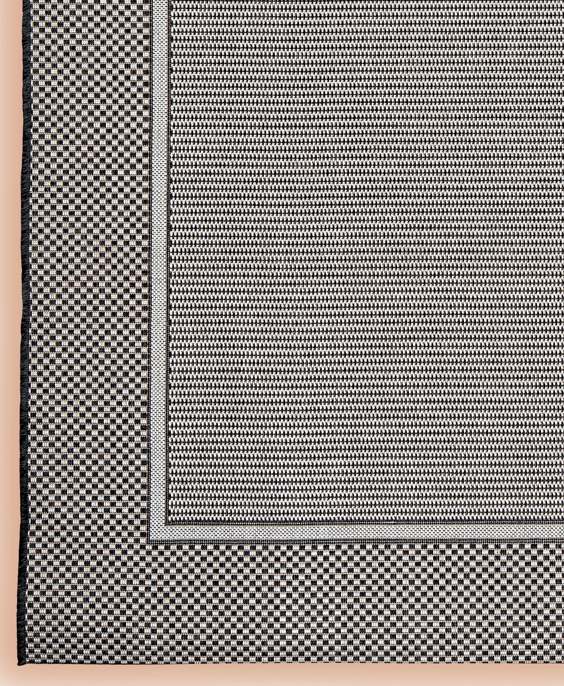 Flachwebteppich Anthrazit / Silber Paul 60x110 cm - Anthrazit, Basics, Textil (60/110cm) - James Wood