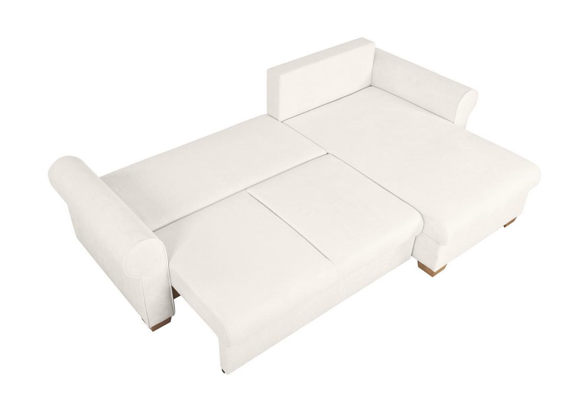 Ecksofa Arles, Creme 10 S: 266x161 Cm - Buchefarben/Creme, Design, Textil (266/161cm) - MID.YOU