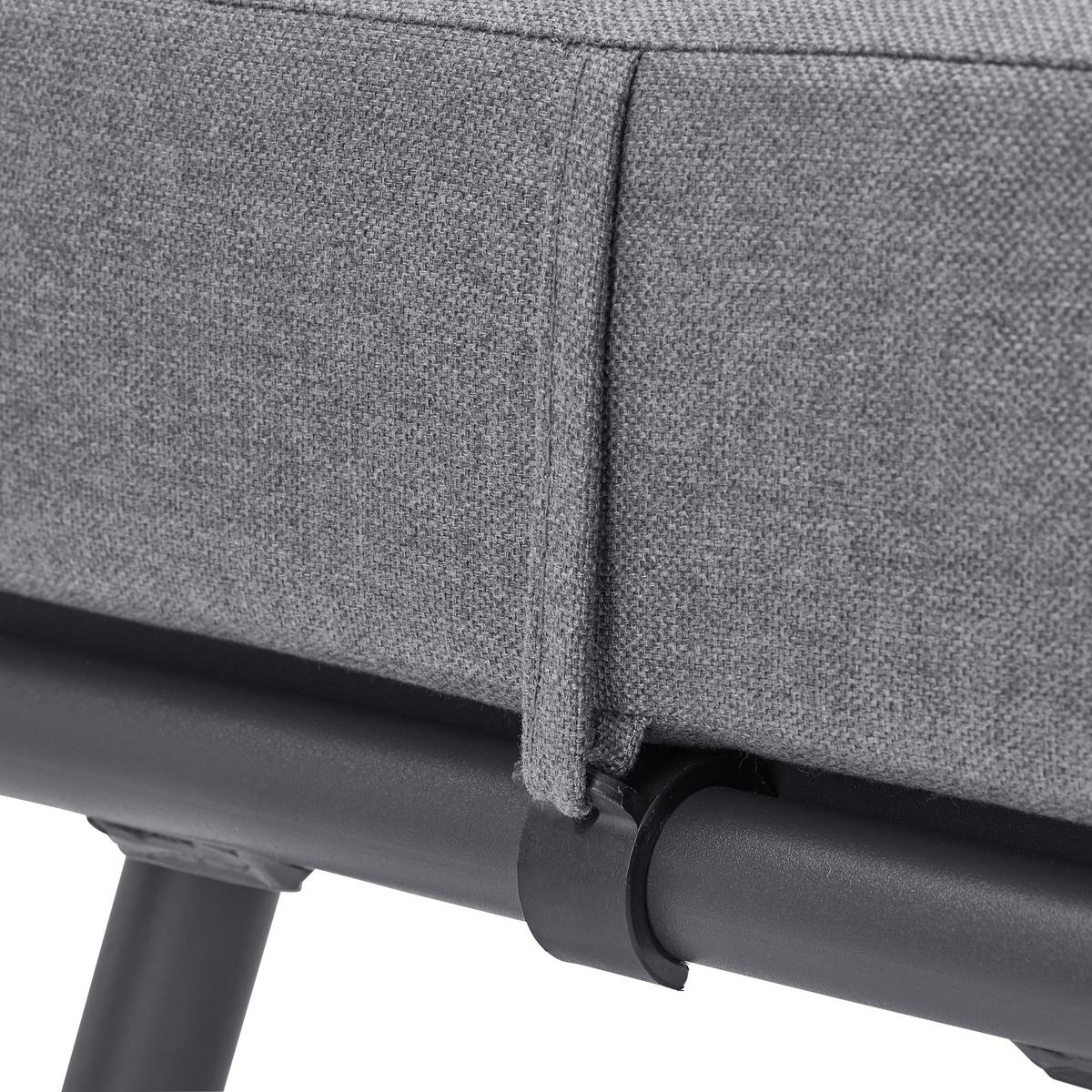 Zahradní souprava CAMILLA - šedá, Moderní, kov/textil (252/65/68cm) - Bessagi Garden