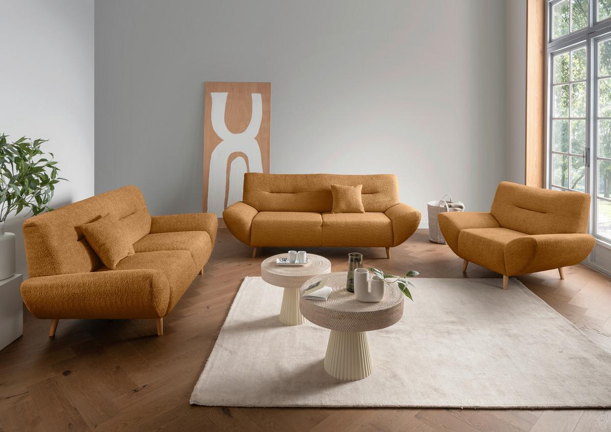 2-Sitzer-Sofa Drago, Goldfarben B: 173 cm - Wildeiche/Goldfarben, KONVENTIONELL, Textil (173/81/90cm) - MID.YOU