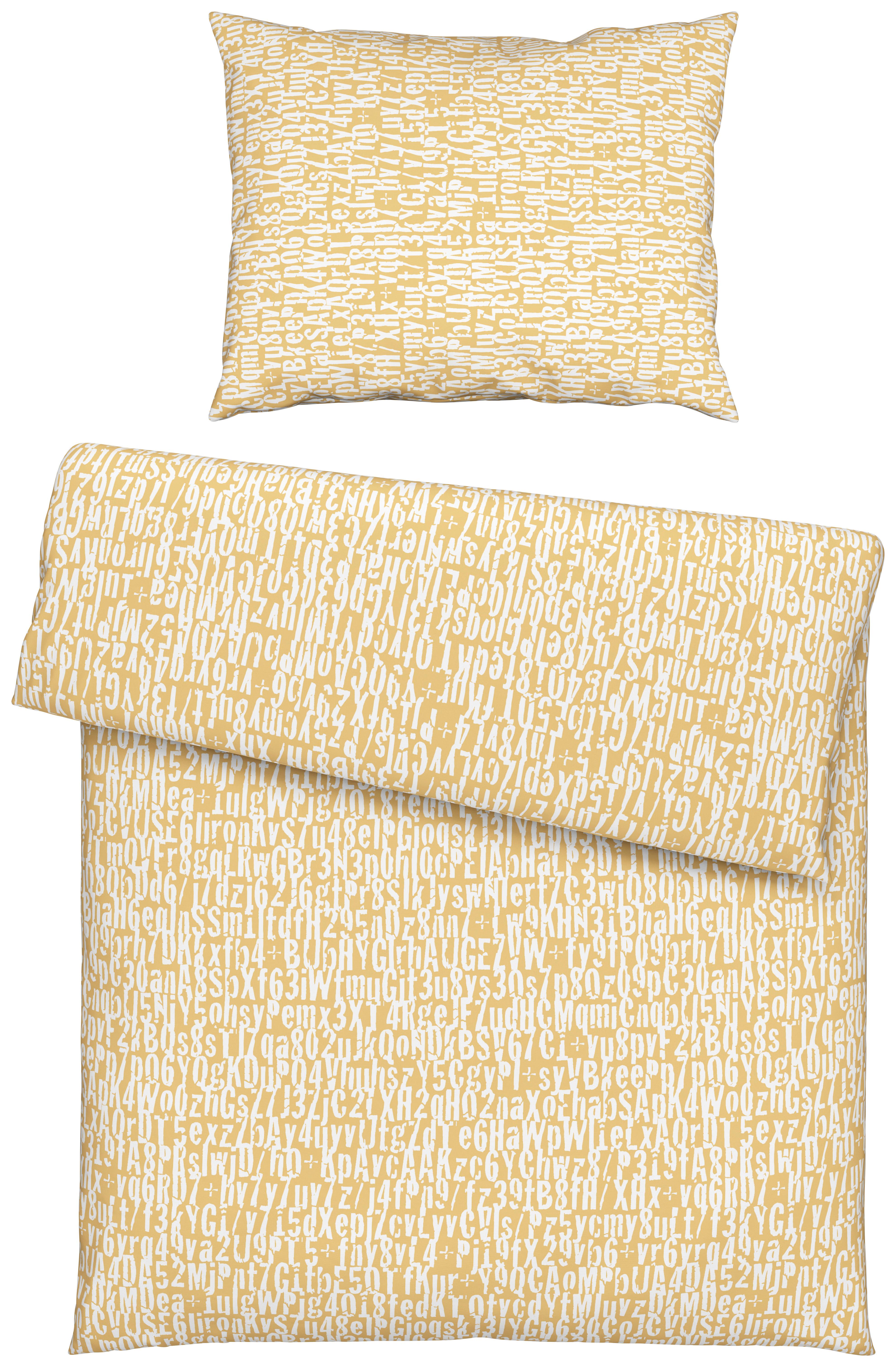 Ágyneműhuzat-garnitúra Sarina - sárga, Modern, textil - Luca Bessoni