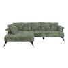 Ecksofa Vanessa New - Schwarz/Mintgrün, MODERN, Textil (200/297cm)