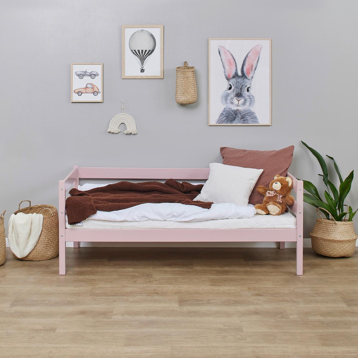 Kinder-/Jugendbett Comfort Rosa, Lf: 70x160 cm - Rosa, MODERN, Holz (70/160cm) - MID.YOU