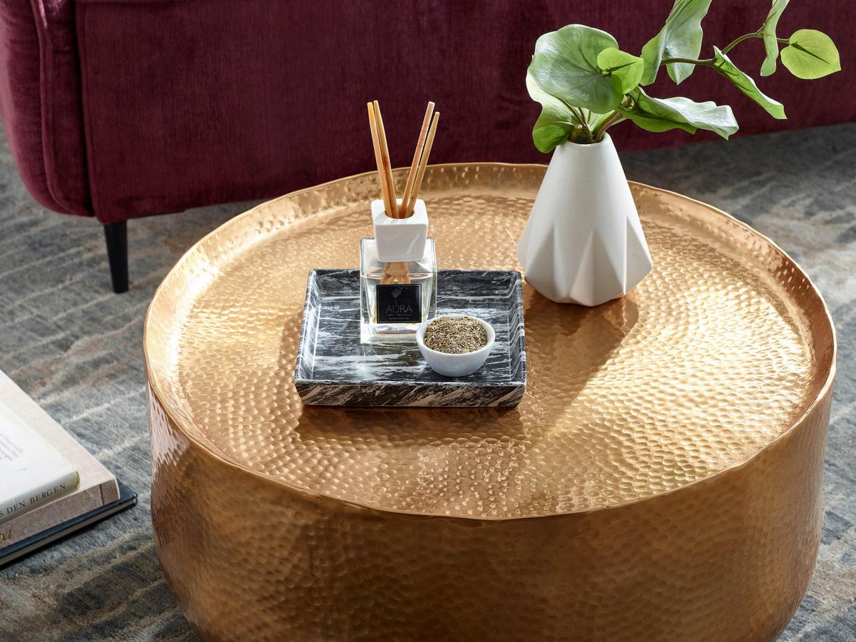 Couchtisch Goldfarben D: 60cm - Goldfarben, MODERN, Metall (60/60/35cm) - MID.YOU