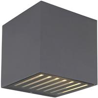 Außenwandleuchte 34156 - Klar/Anthrazit, Basics, Glas/Metall (10/10/10cm) - Globo