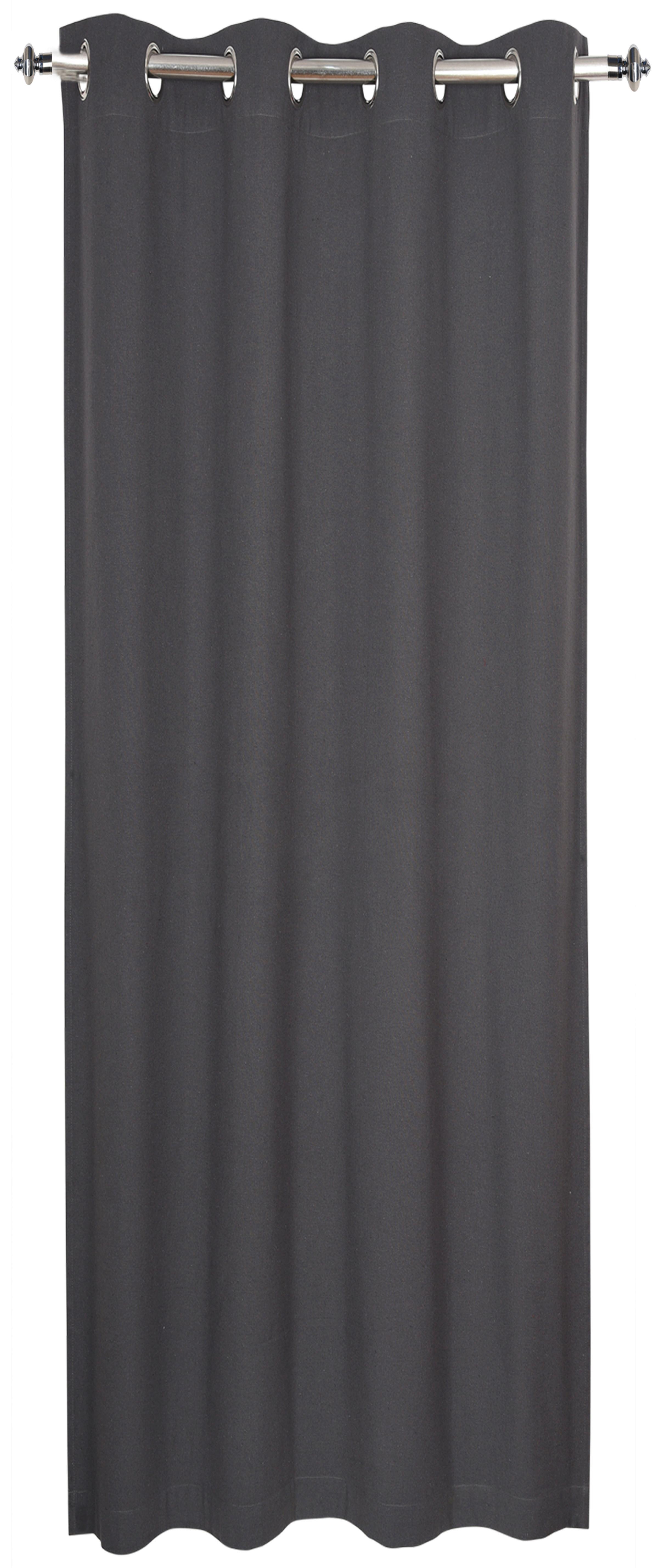Vorhang Mit Ösen Greta 140x245 cm Grau/Silberfarben