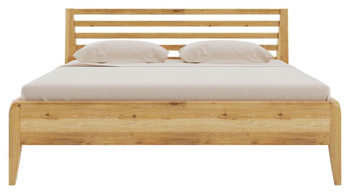 Bett Lisa Naturfarben /Wildeiche 160x200cm - Wildeiche/Naturfarben, MODERN, Holz (160/200cm) - MID.YOU