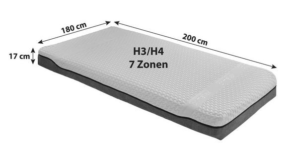Kaltschaummatratze Homestar 180x200 cm H3/H4 H: 17 cm - Weiß, Textil (180/200cm) - Primatex