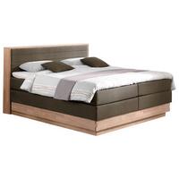 Boxspringbett mit Topper & Bettkasten 200x200 Moneta - Eichefarben/Schwarz, MODERN, Holz/Textil (200/200cm) - MID.YOU