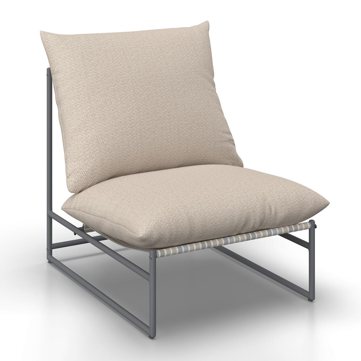 BALKÓNOVÁ ZOSTAVA LINO - viacfarebná/tmavosivá, Modern, kov/textil - Bessagi Garden