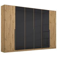 Drehtürenschrank Artemis 271 cm Anthrazit/Eiche Dekor - Anthrazit/Eiche Artisan, MODERN, Glas/Holzwerkstoff (271/210/54cm) - Rauch Möbel