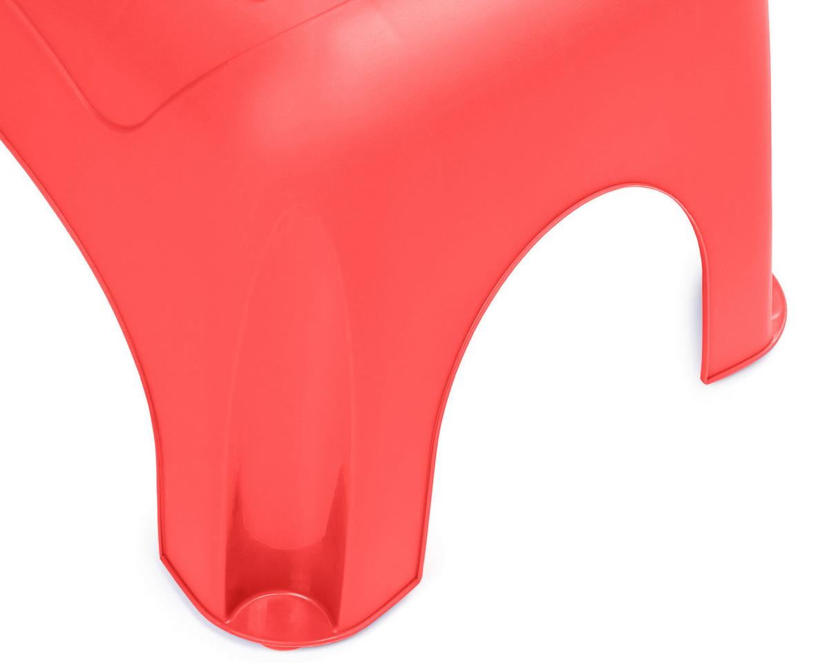 Tritthocker Kunststoff Pink H: 23,5 Cm Rutschfest - Pink/Koralle, Basics, Kunststoff (44/23,5/31cm)