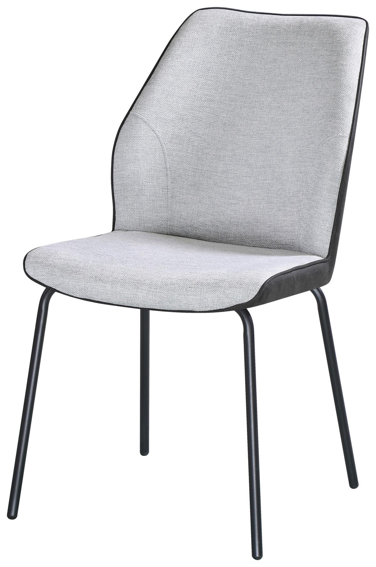 Židle Ella, šedá/černá - šedá/černá, Moderní, kov/textil (50/89/62cm) - Mömax