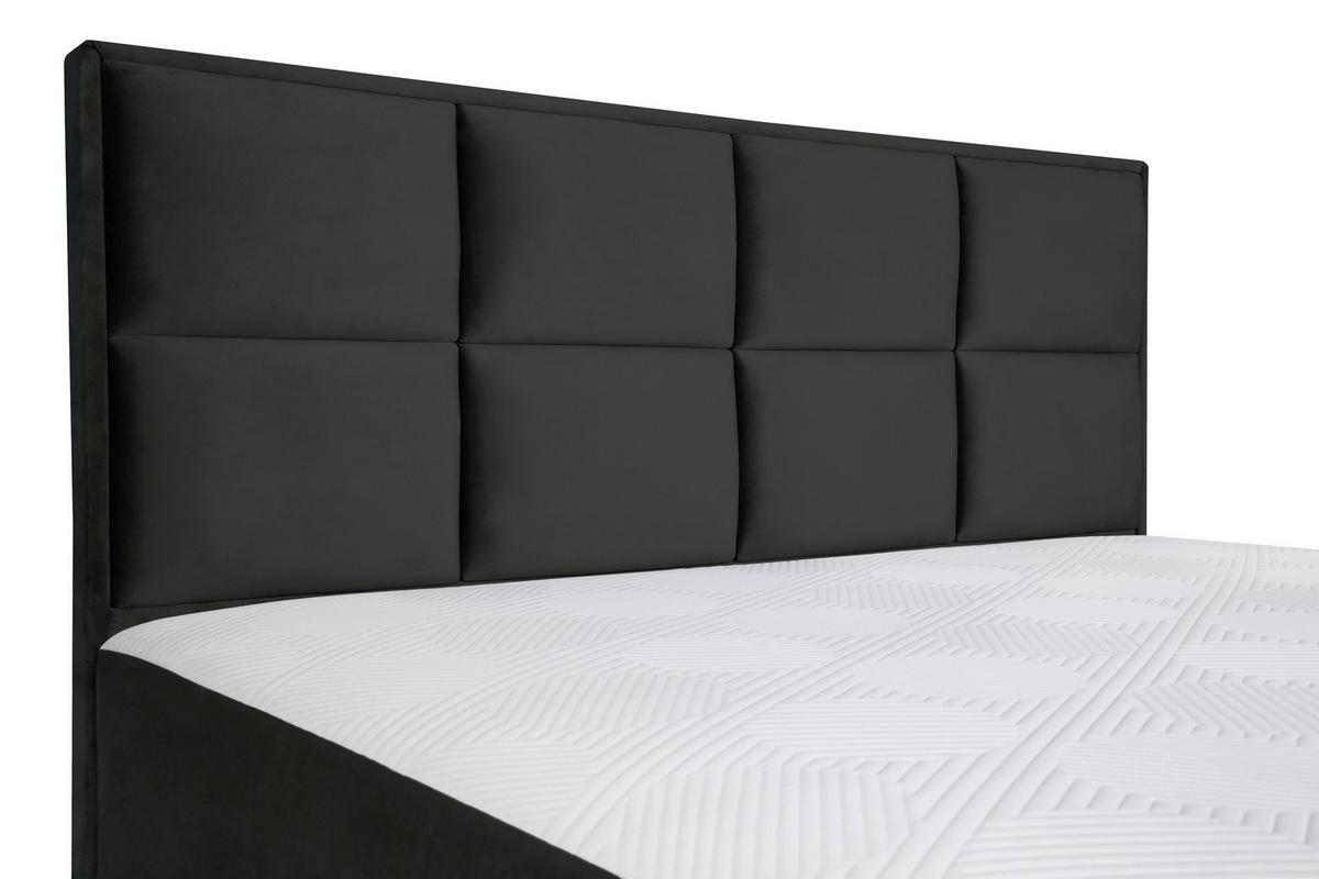 Kárpitozott Ágy Terra 160/200 Cm - sötétszürke/szürke, Konventionell, faalapú anyag/textil (160/200cm)