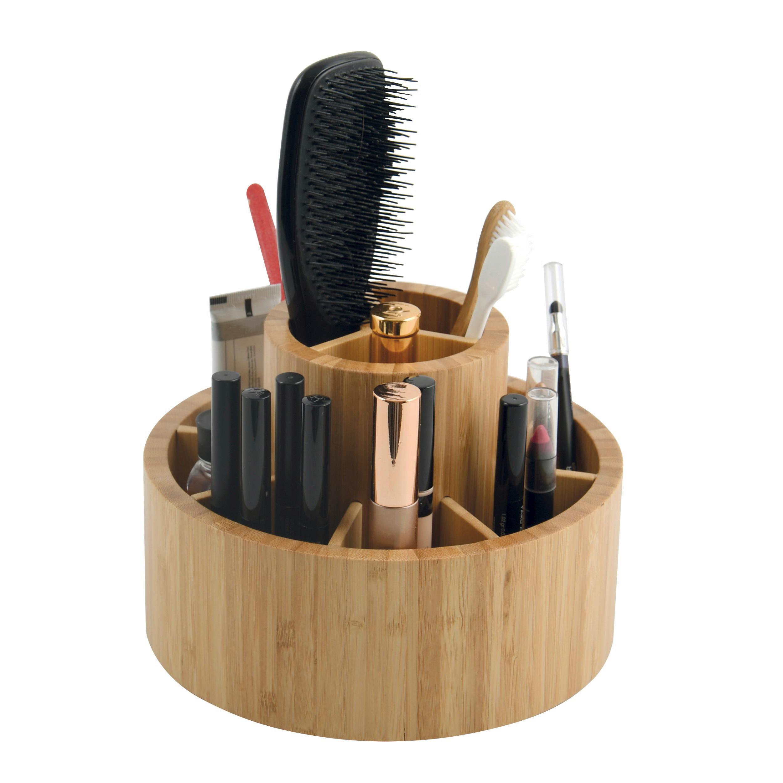 Kosmetik-organizer Isalys - Hellbraun, KONVENTIONELL, Holz (20/20/15.3cm) - Spirella